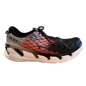 Hoka One One Shoes Mens 12.5 Vanquish 2 Running Sneaker Black Red 1009652 READ